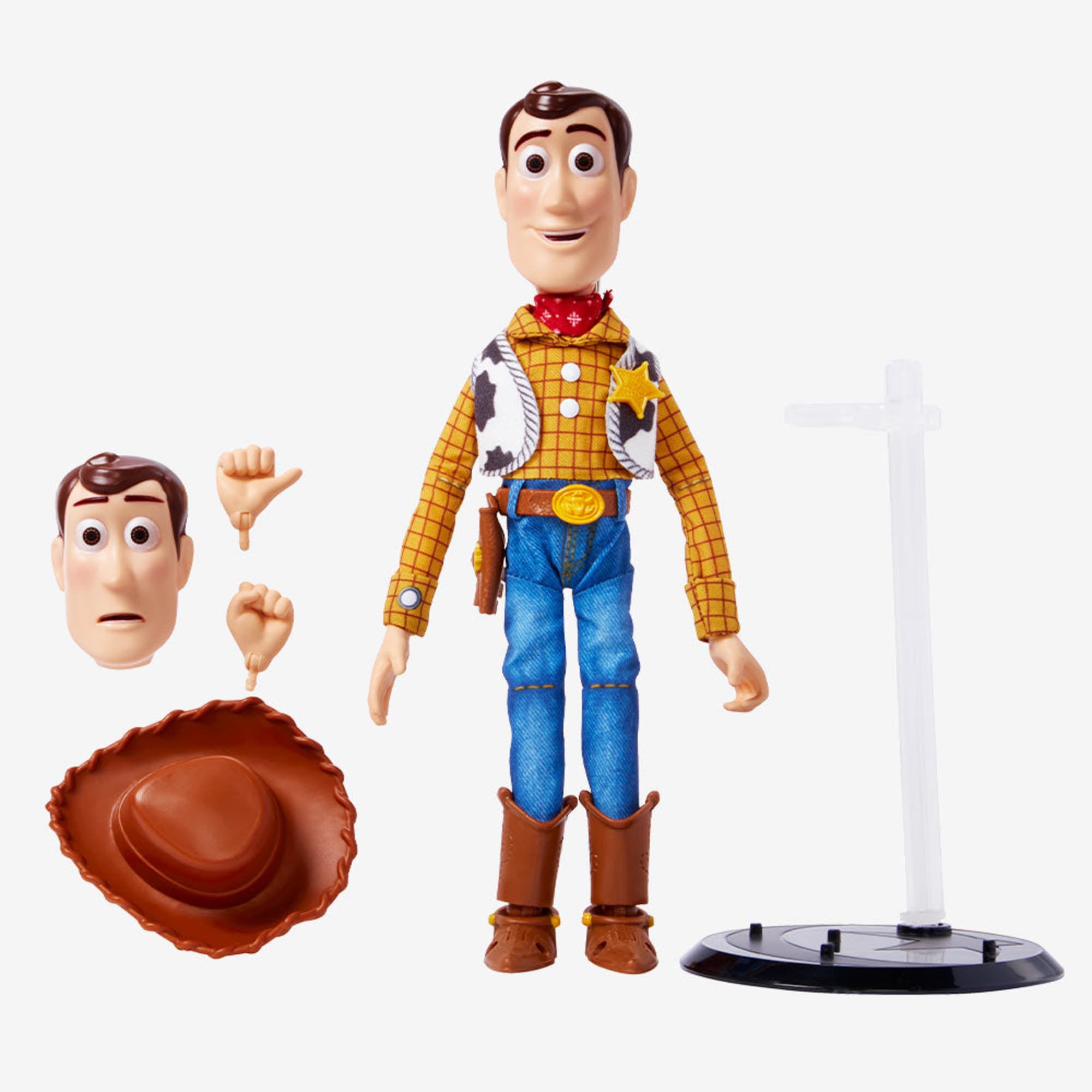 Mattel Pixar Spotlight Series Woody Figure, Disney Pixar Toy Story  Collectable, 9.2-in Tall with 2 Hand Sets, 2 Expressions, Articulation &  Display