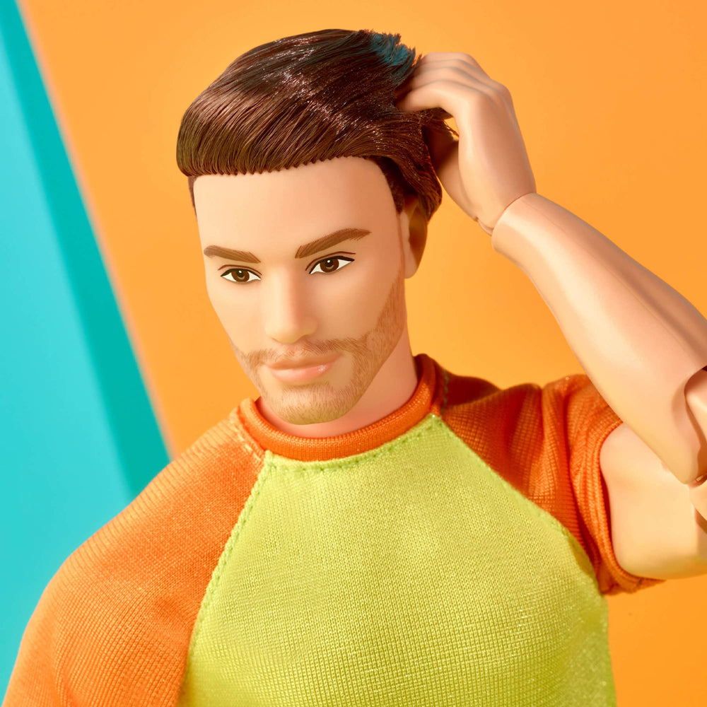 Barbie Looks Ken Doll (Buff Body, Curly Brunette Hair)