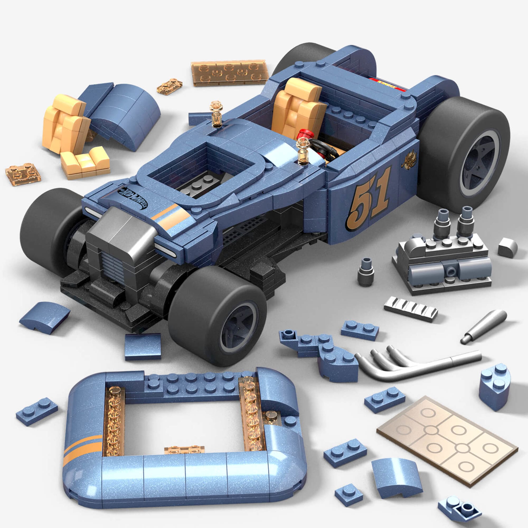 Mod Rod Blue MEGA Hot Wheels Mod Rod Truck – Mattel Creations