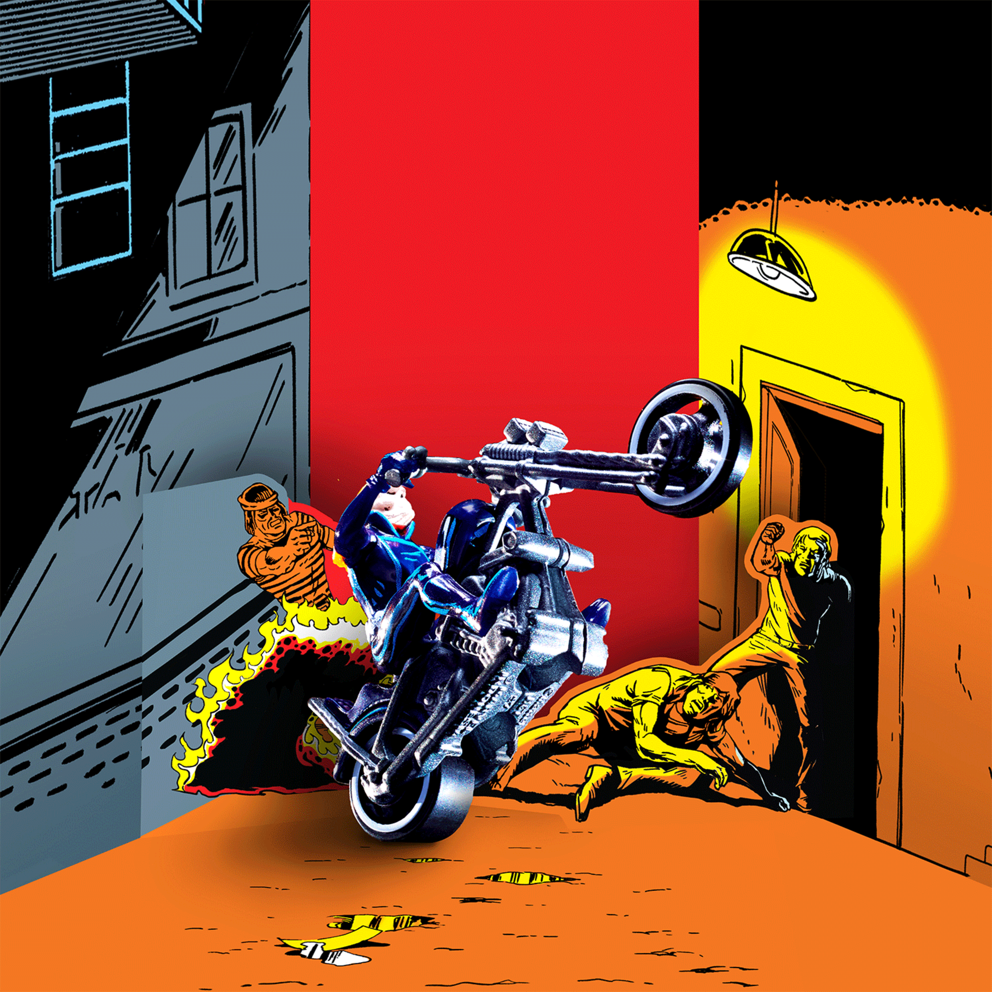 Hot Wheels MARVEL Ghost Rider Motorcycle Figure Collectible