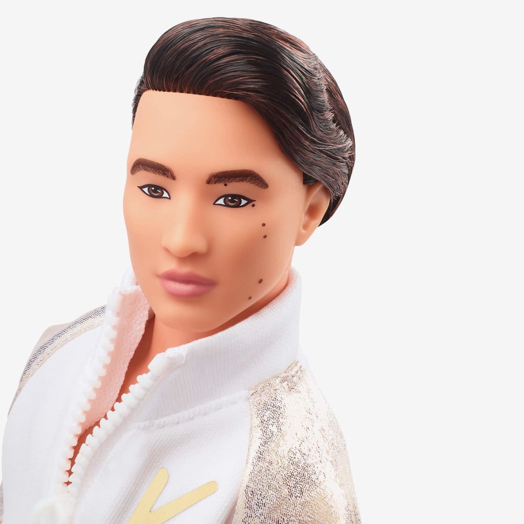Ken Doll In White and Gold Tracksuit – Barbie The Movie – Mattel Creations
