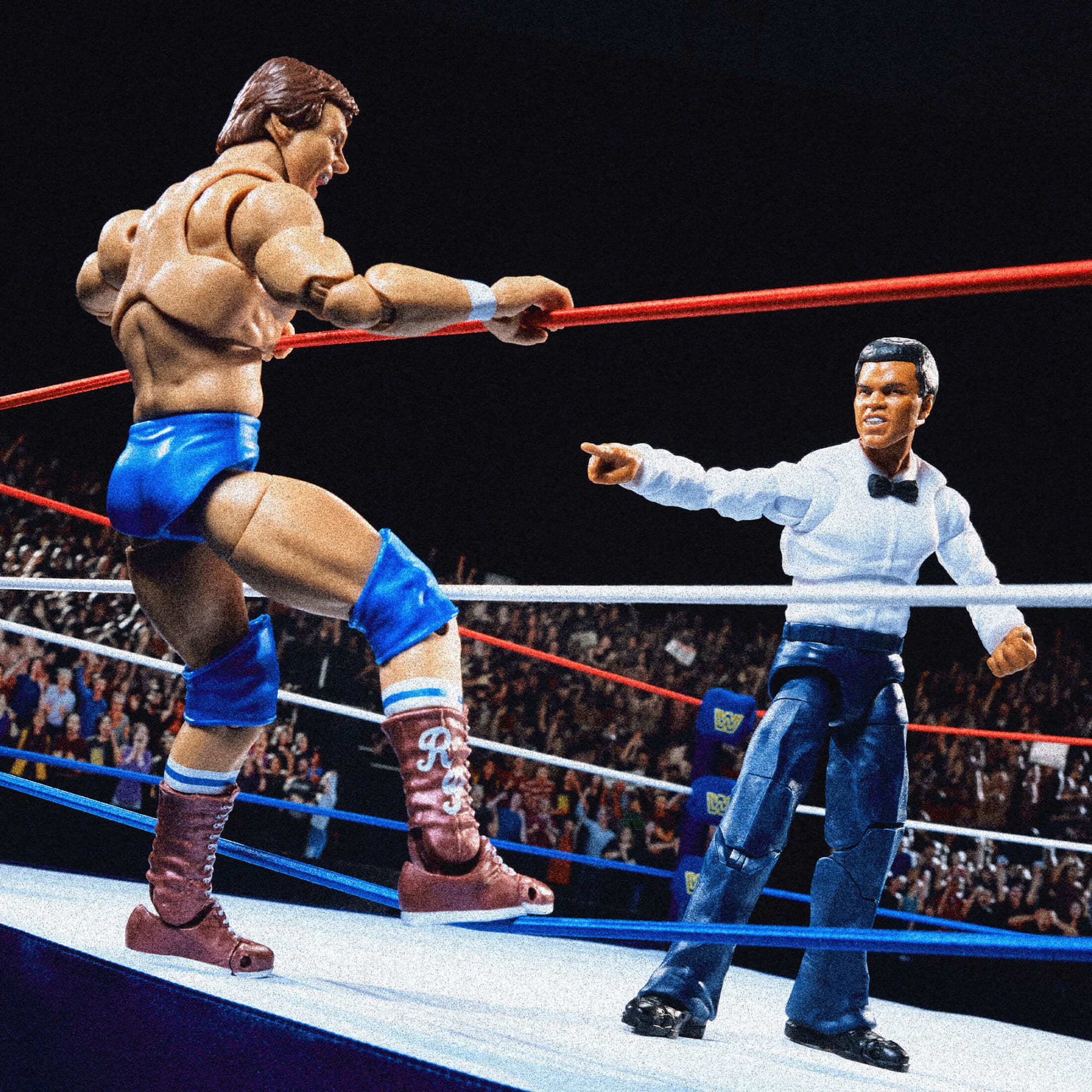 Set Figura de Colección WWE Muhammad Ali Mattel Articulado
