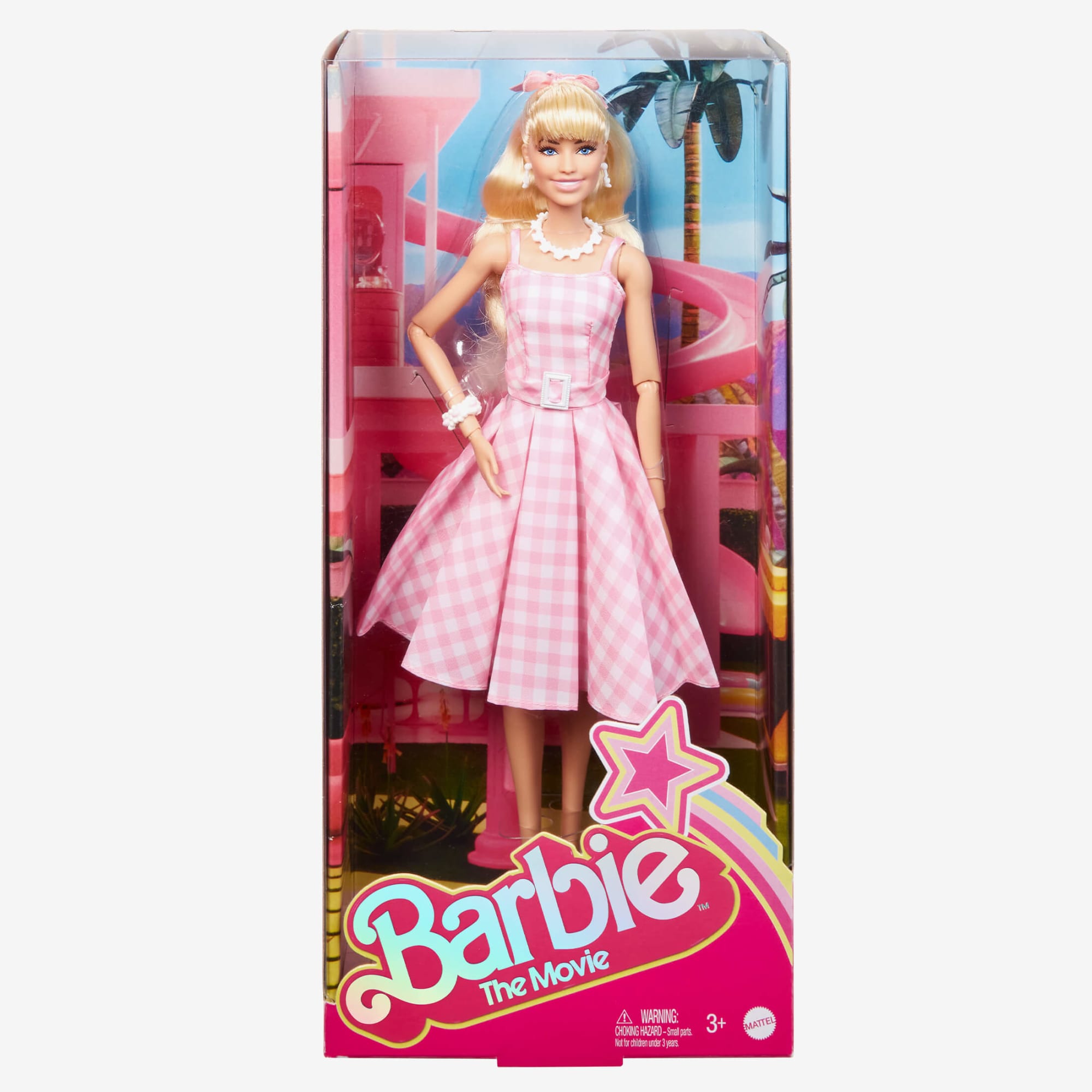 Barbie Daisy Cafe 2003 Mattel Pink Red Daisy Print Dress Doll Toy Movie