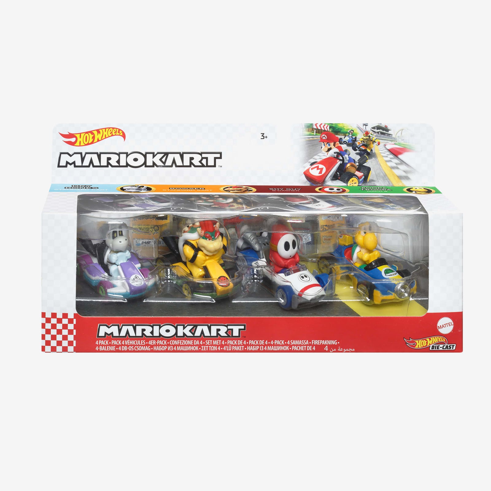 Hot Wheels Mario Kart Vehicles 4-Pack