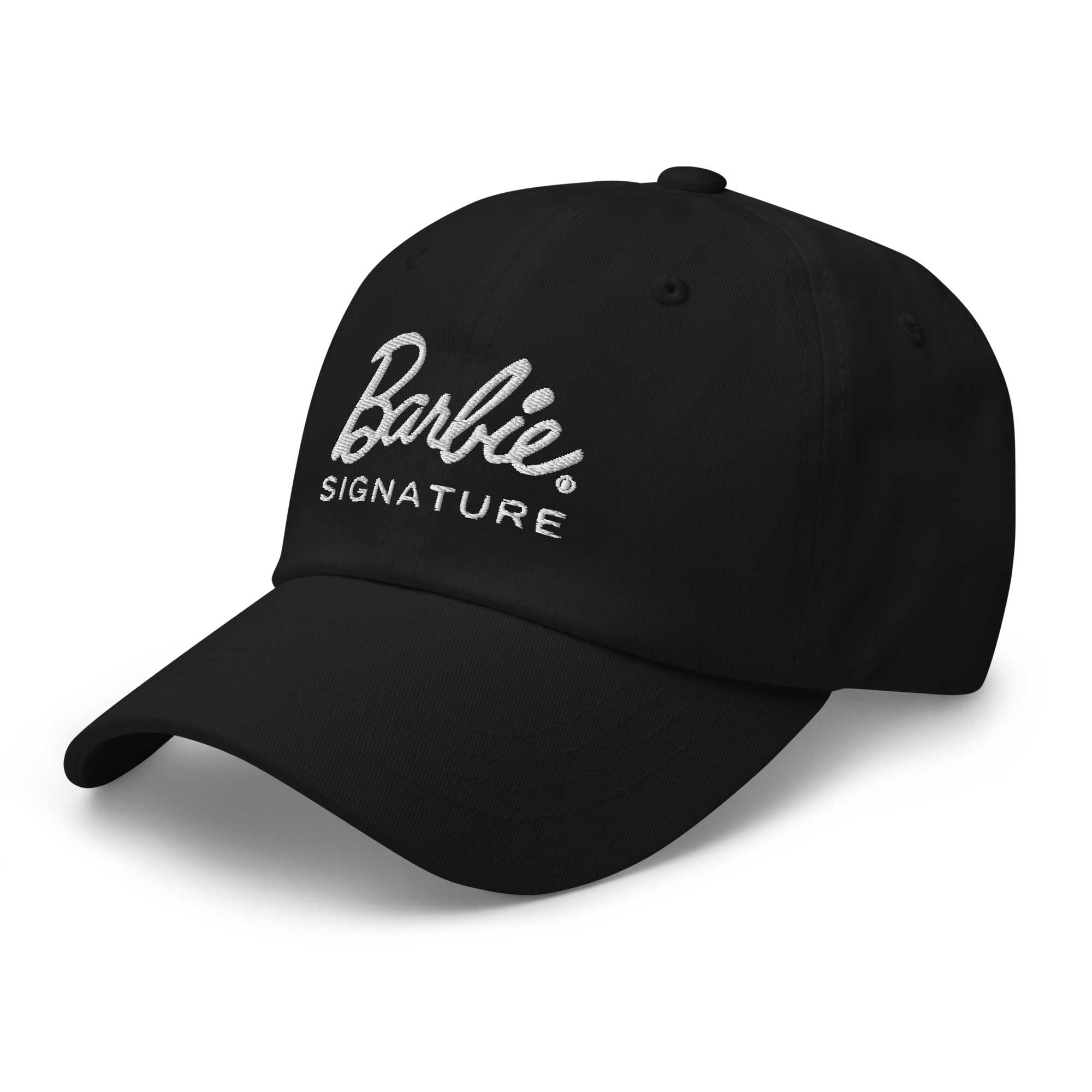 Barbie Signature Logo Black Baseball Hat – Mattel Creations