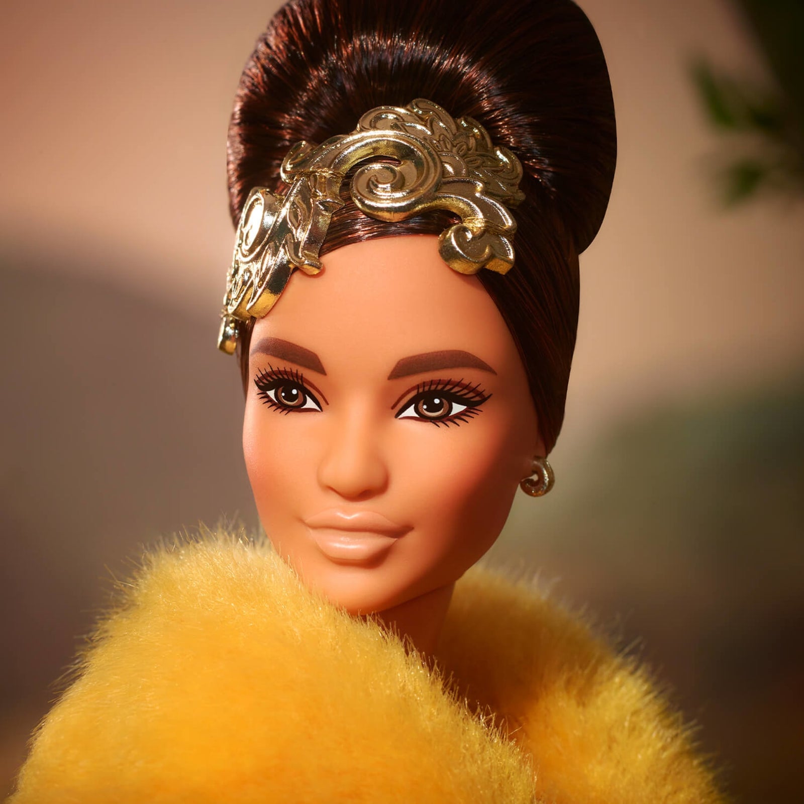 Guo Pei Barbie Doll Wearing Golden-Yellow Gown