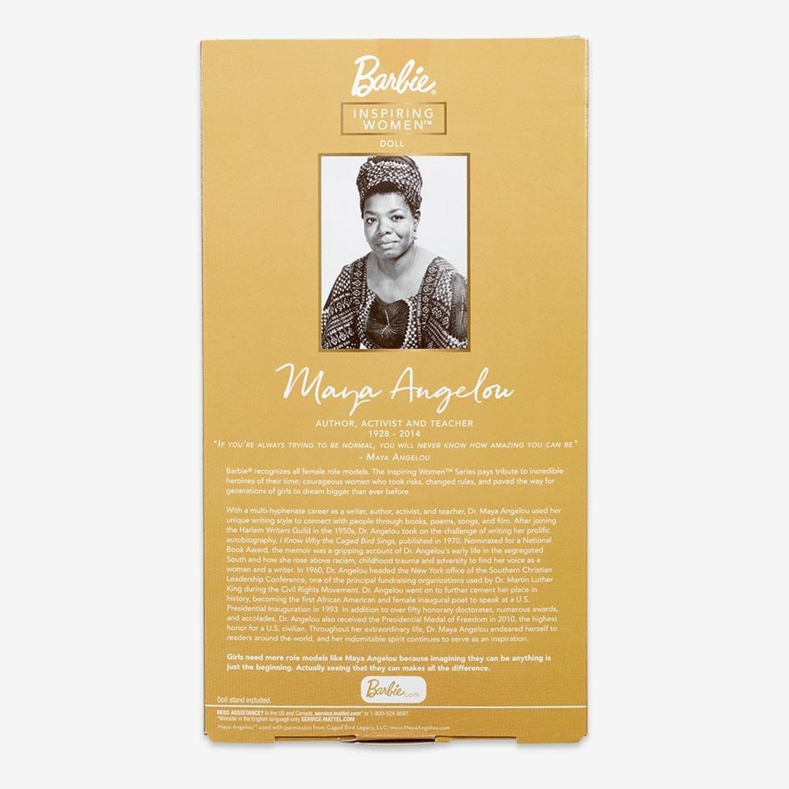 Barbie Inspiring Women Maya Angelou Doll