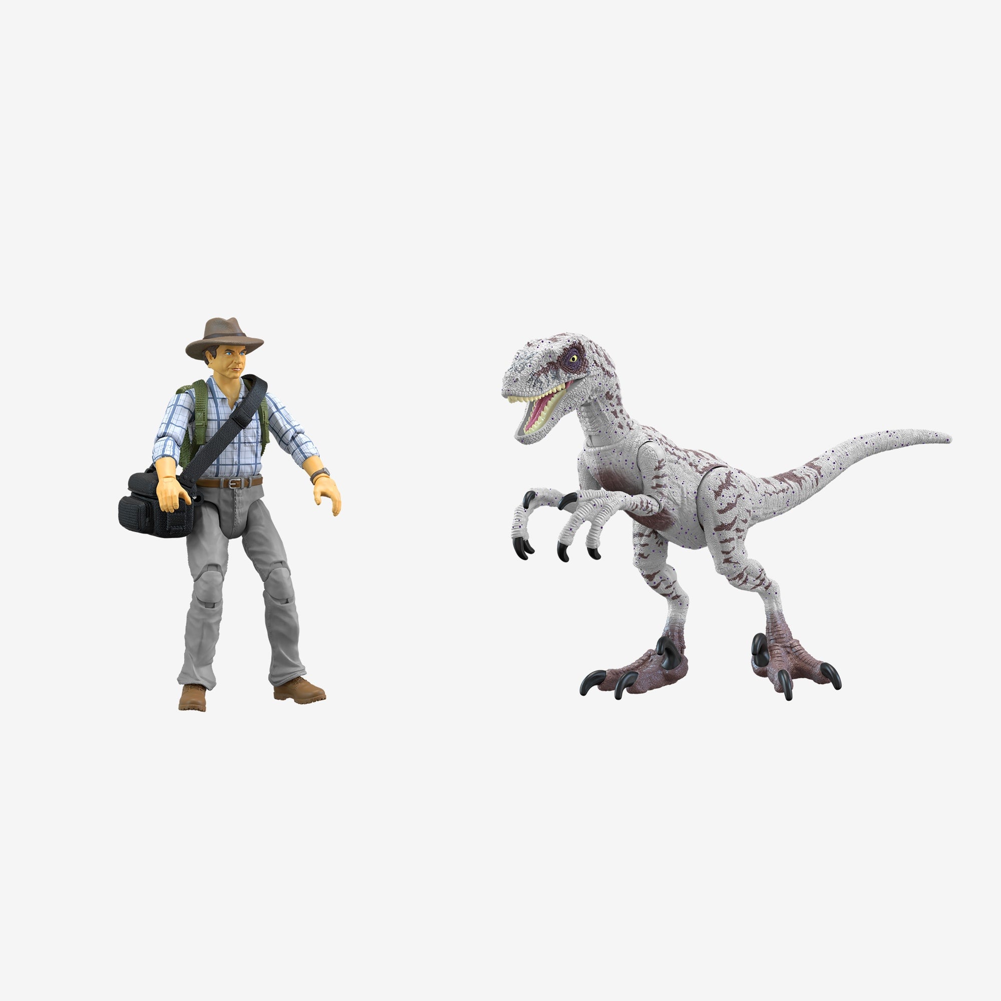 Jurassic World Toys Dr Grant & Raptor Figures Hammond Collection ...