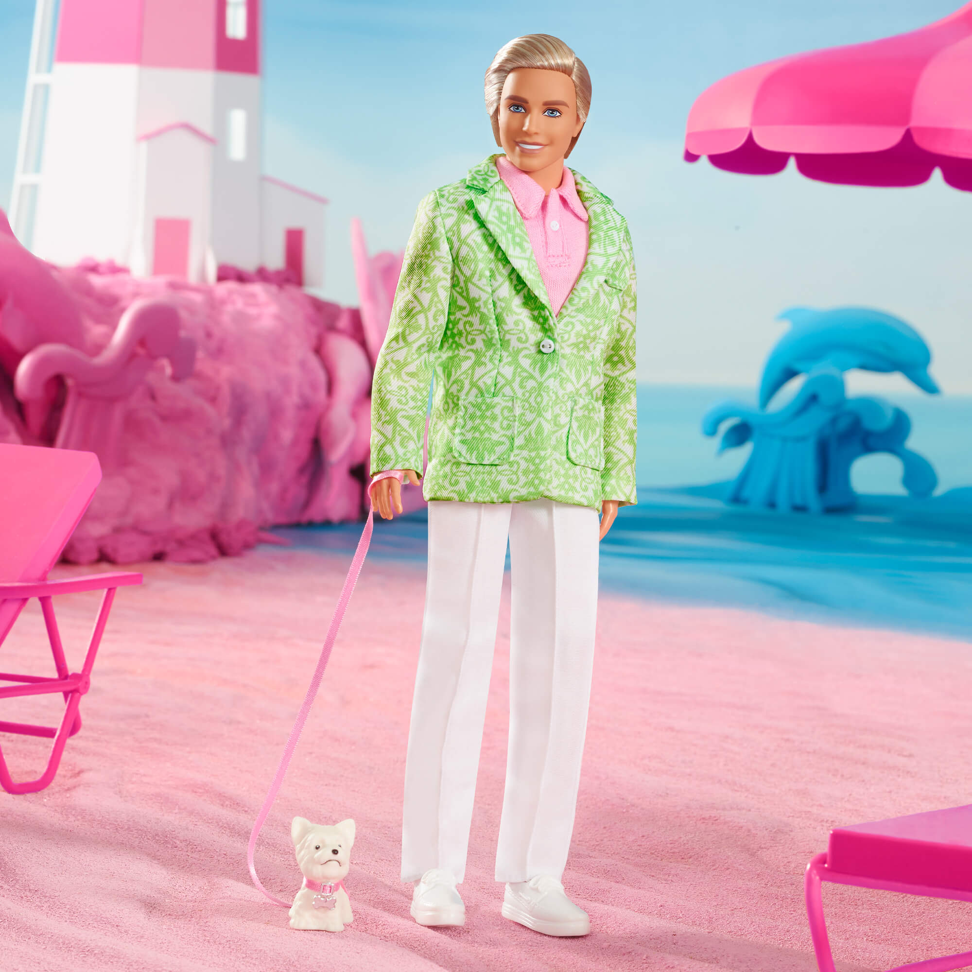Premium Photo  Barbie Ken Doll in Pink Outfit