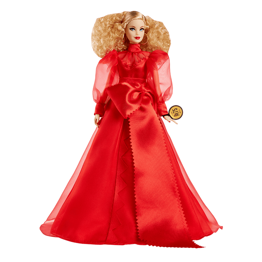 Barbie Collector Mattel 75th Anniversary Doll (12-in Blonde) in Red Gown