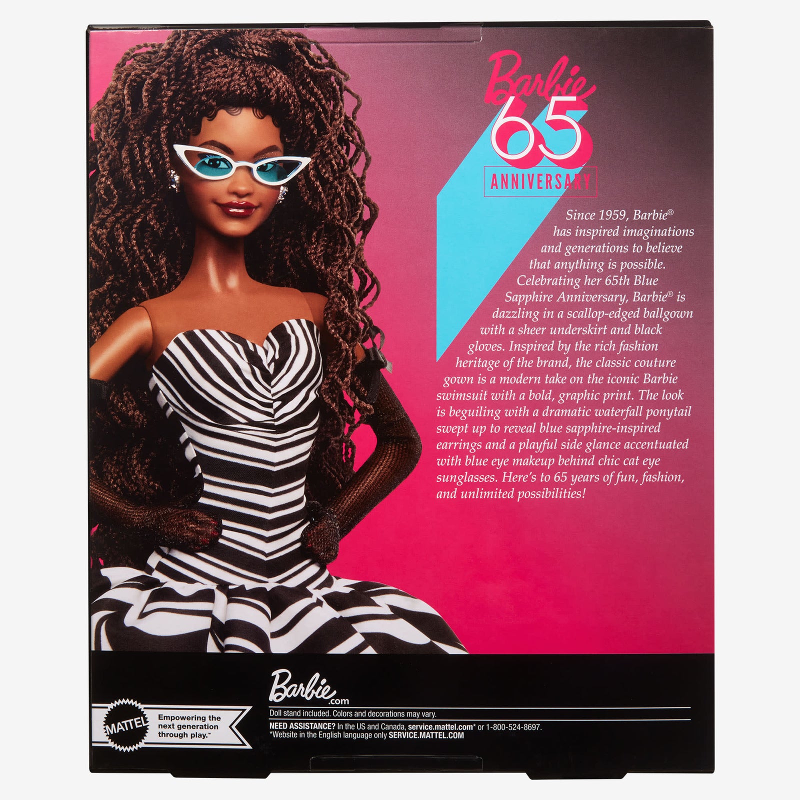 Barbie 65th Anniversary Doll With Brunette Hair