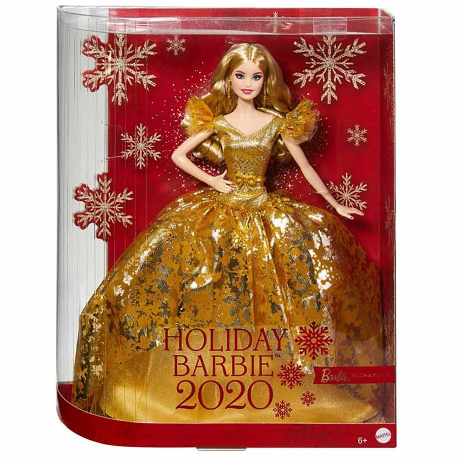 2020 Holiday Barbie Doll, Blonde Long Hair