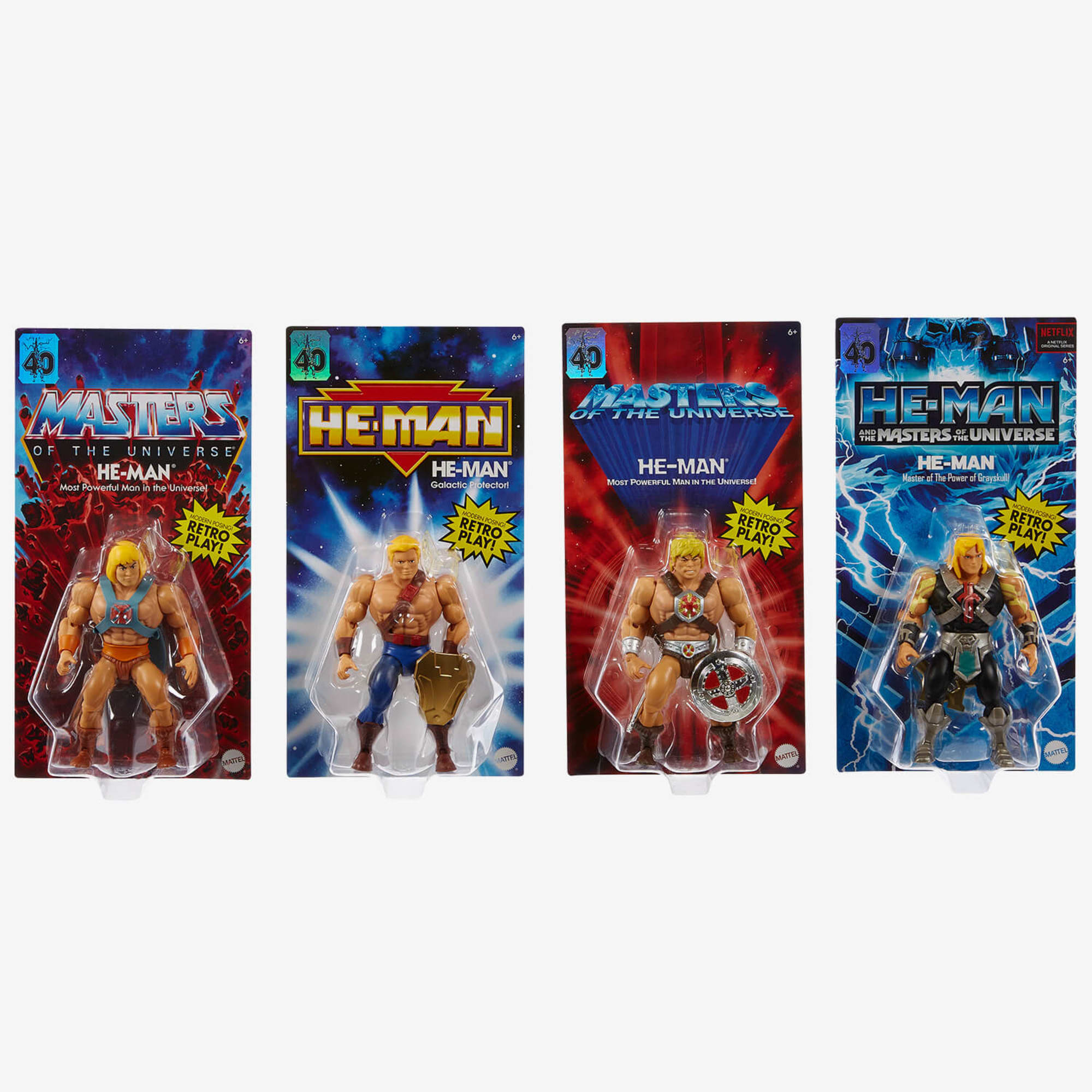 Masters of the Universe Origins He-Man 40th Anniversary 4-Pack