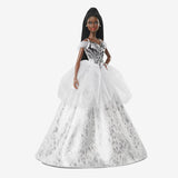 2021 Holiday Barbie Doll, Brunette Braids
