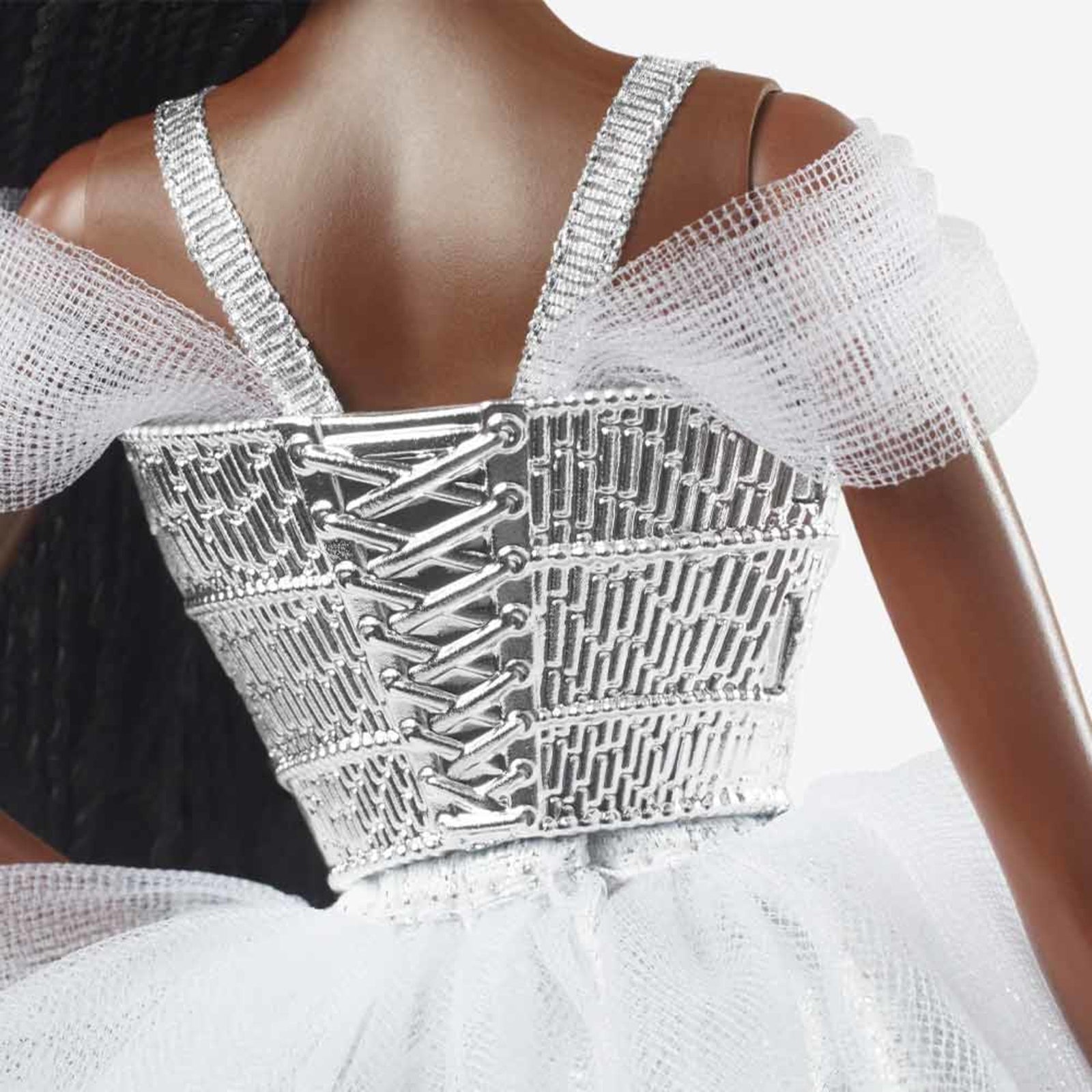 2021 Holiday Barbie Doll, Brunette Braids