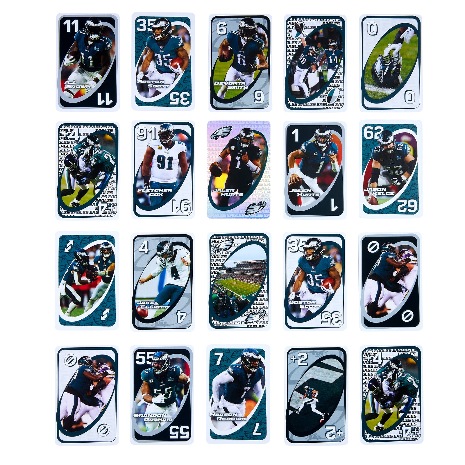 UNO Fandom NFL Philadelphia Eagles Game Deck