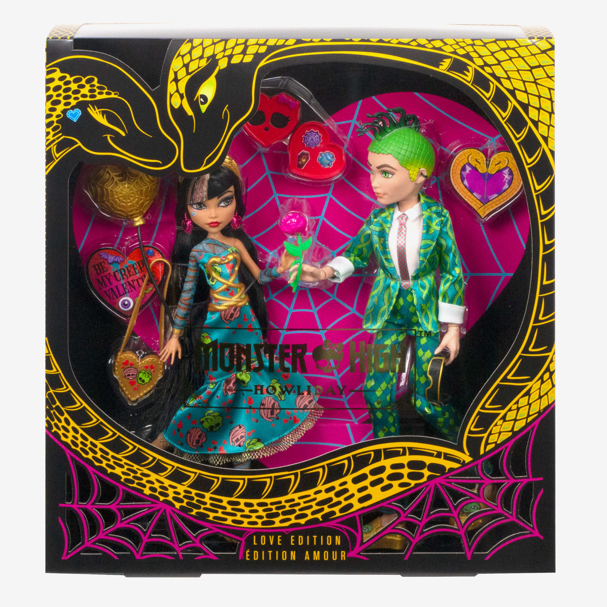 Monster High DEUCE GORGON CLEO DE NILE Collector Dolls Valentine's Day  HOWLIDAY