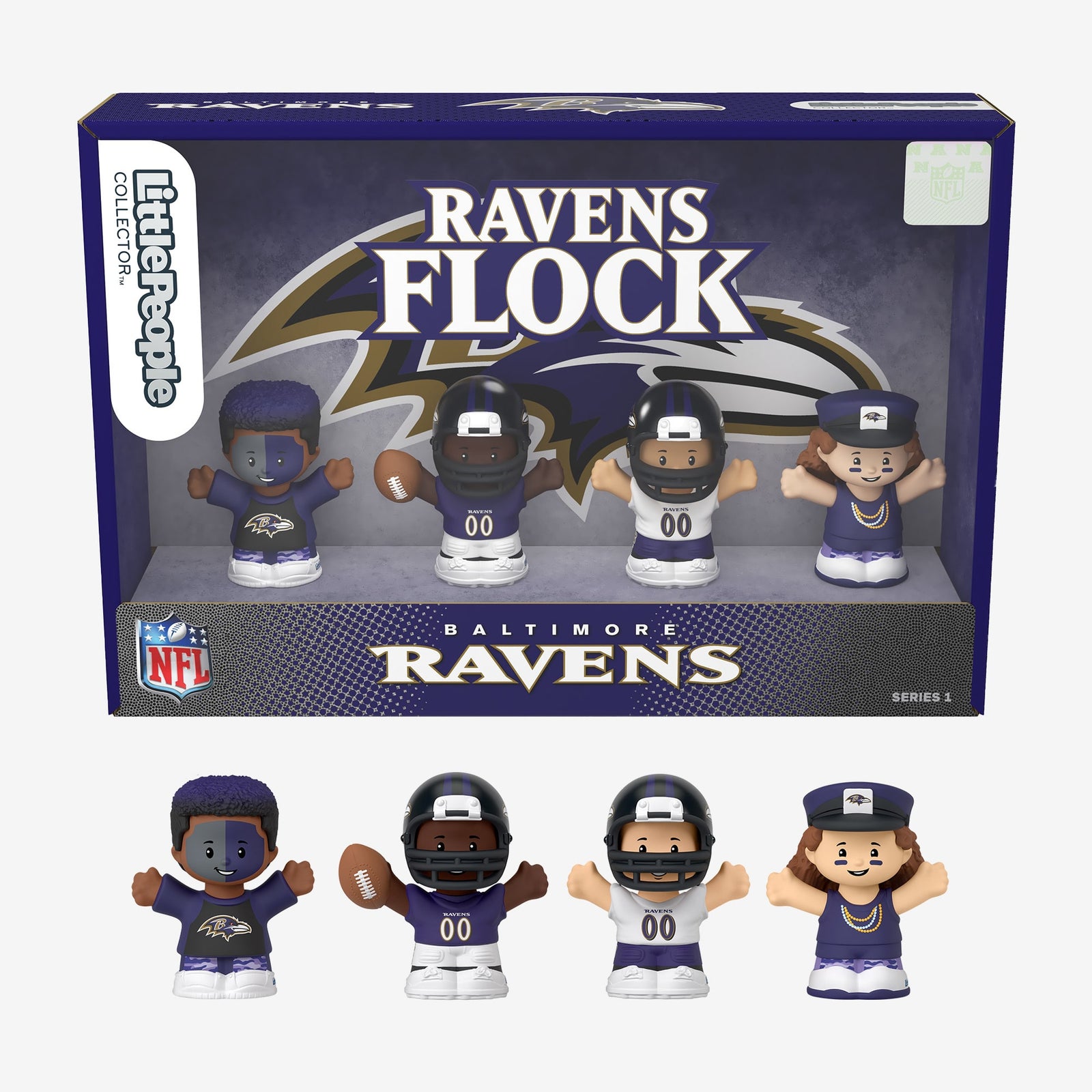 Little People Collector x NFL Baltimore Ravens Set