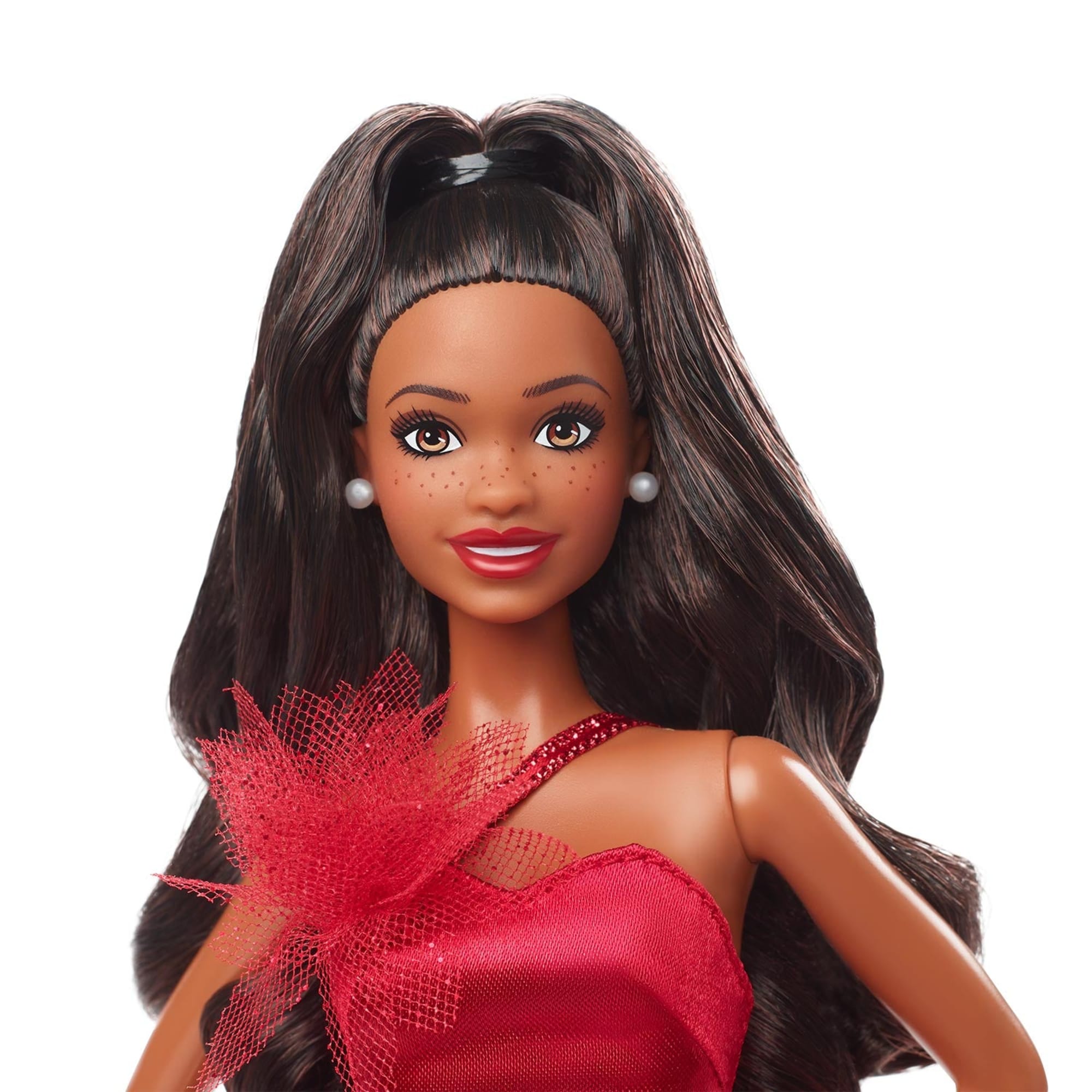 2022 Holiday Barbie, Dark-Brown Hair