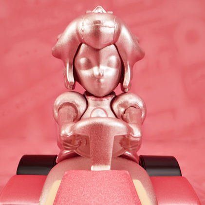 Hot Wheels Mario Kart Pink Gold Peach Collectible Vehicle