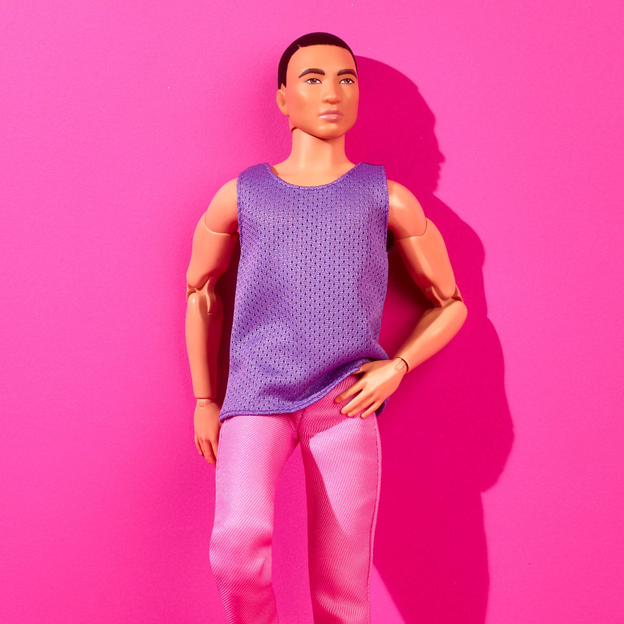 Barbie Looks Doll #17 Ken with Pink Shirt