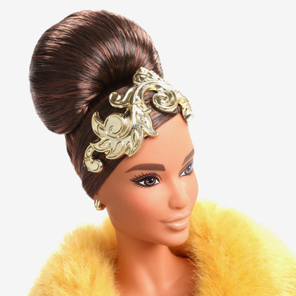 Guo Pei Barbie Doll Wearing Golden-Yellow Gown