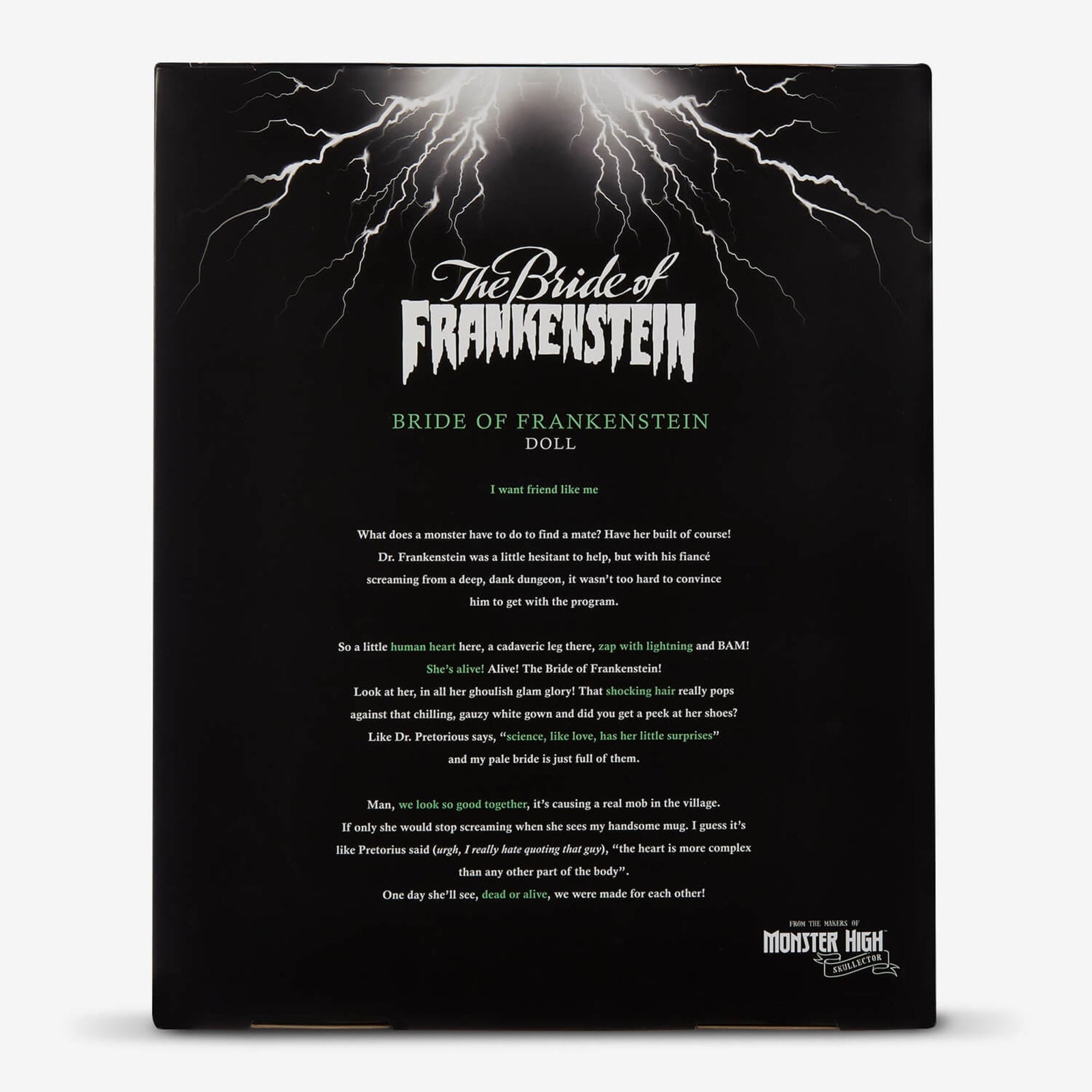 Frankenstein & Bride of Frankenstein Monster High Skullector Doll Set