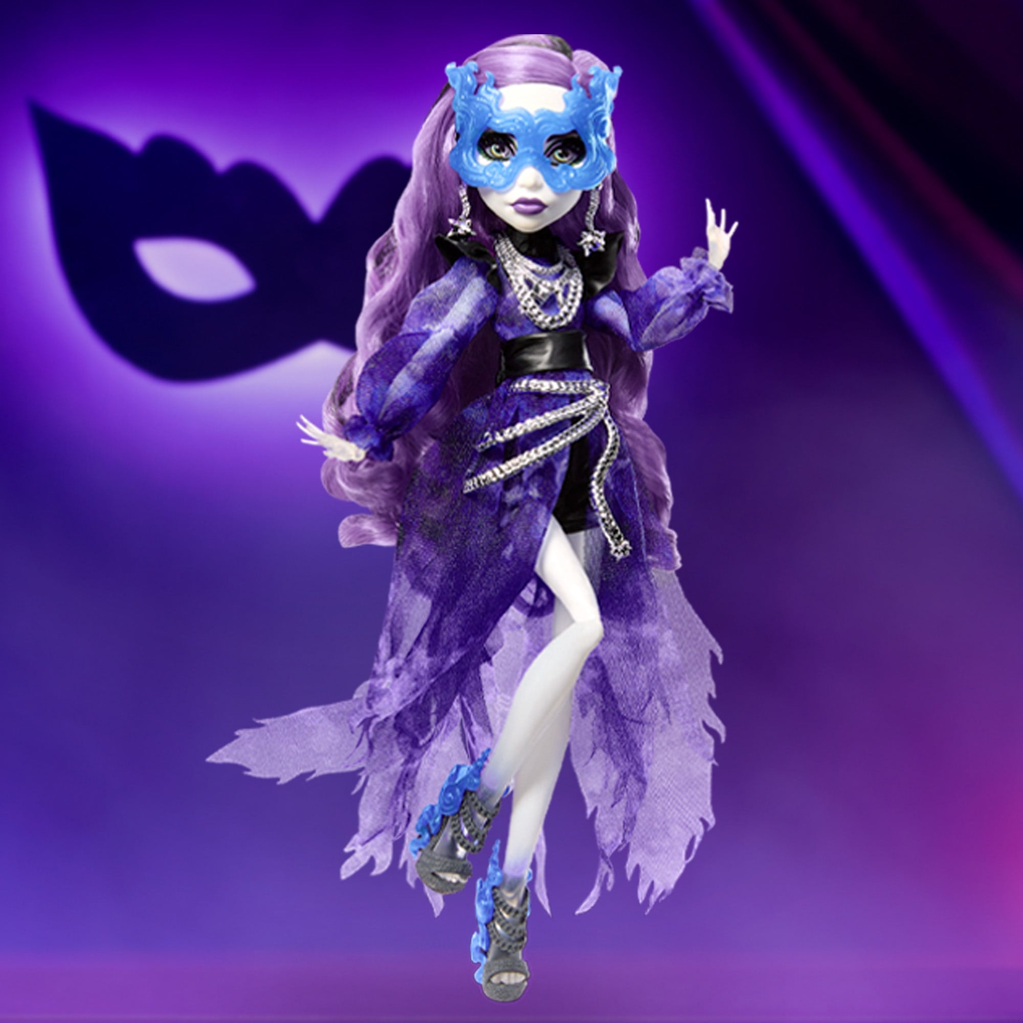 Monster High Spectra Vondergeist Purple Picture Day Pants Leggings