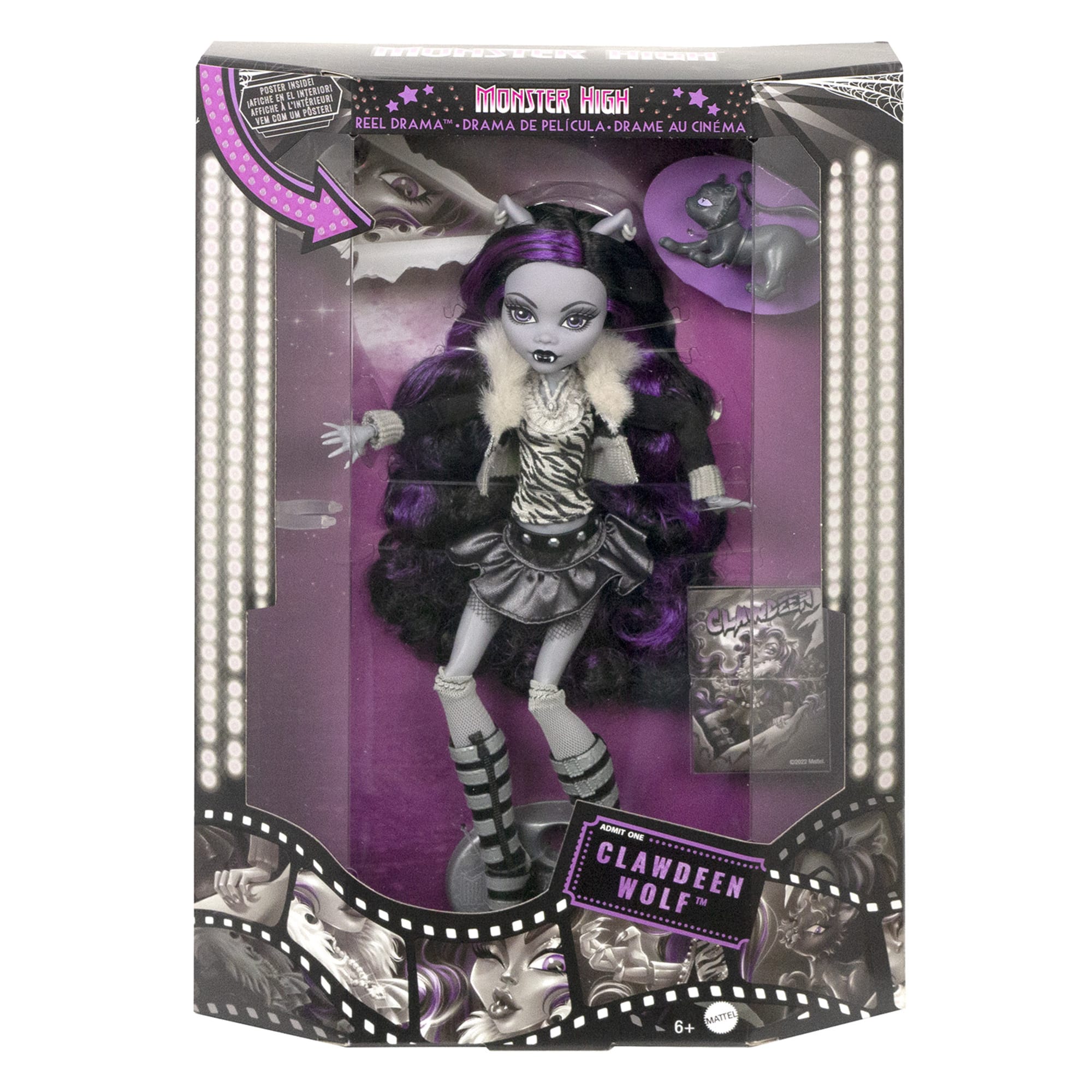 Mattel Monster High Reel Drama Clawdeen Wolf Doll- NEW - IN India