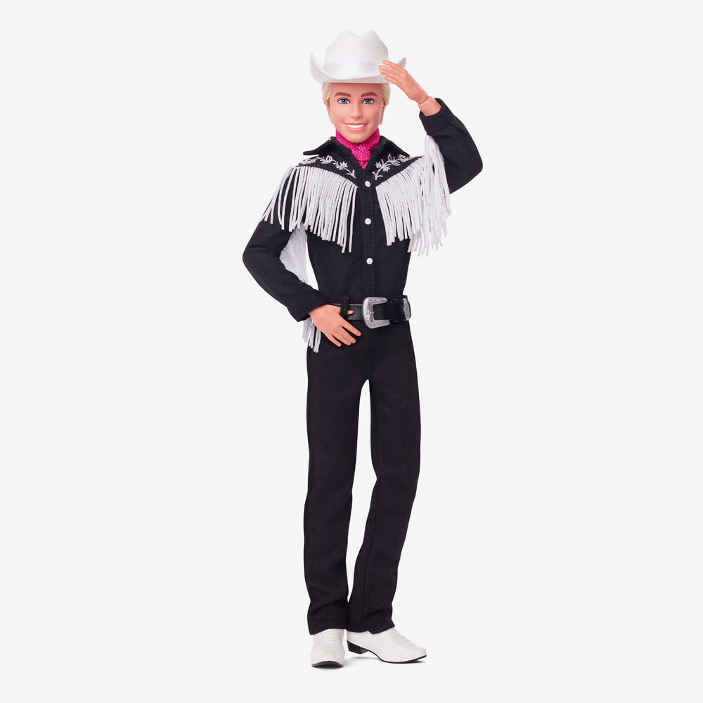 Ken Doll in Black and White Western Outfit – Barbie The Movie