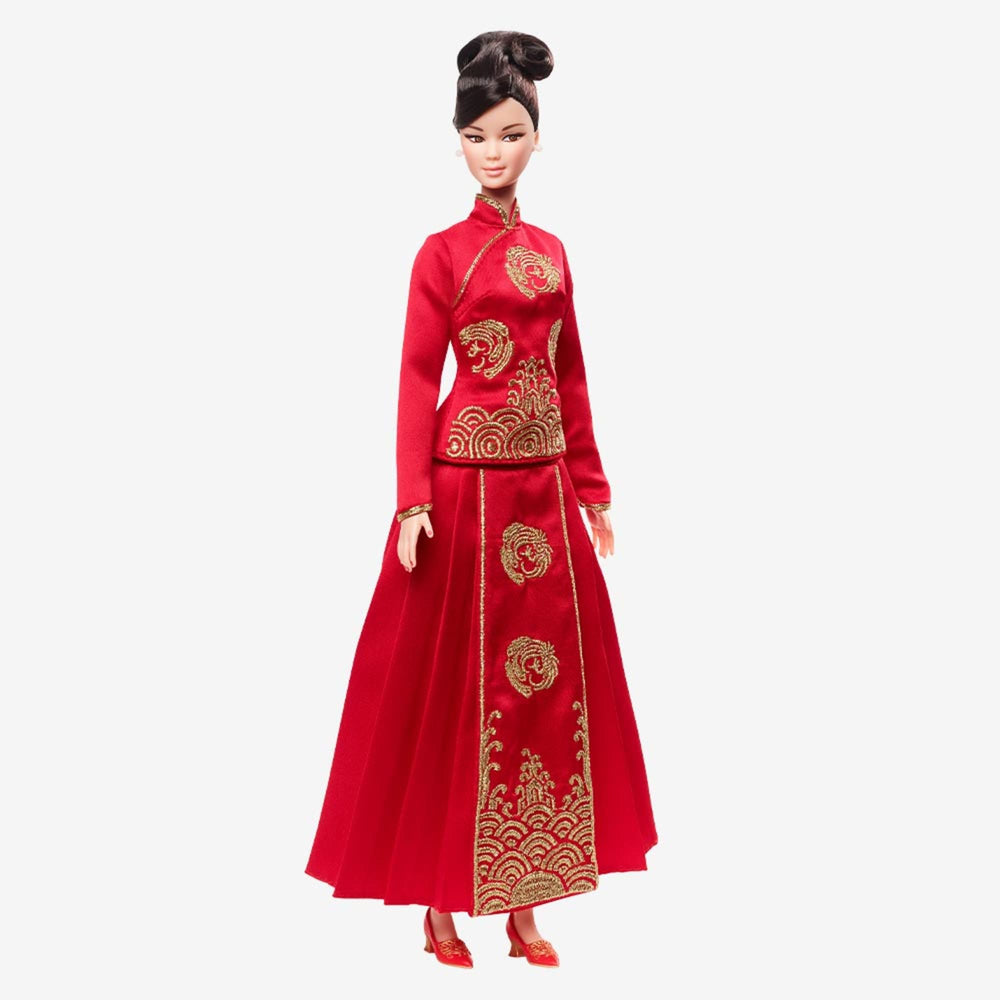 Barbie Lunar New Year Doll By Guo Pei - 12" Collector Doll In Red Traditional Dress With Phoenix Accessories