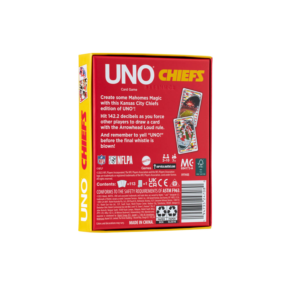 UNO Fandom NFL Kansas City Chiefs Game Deck