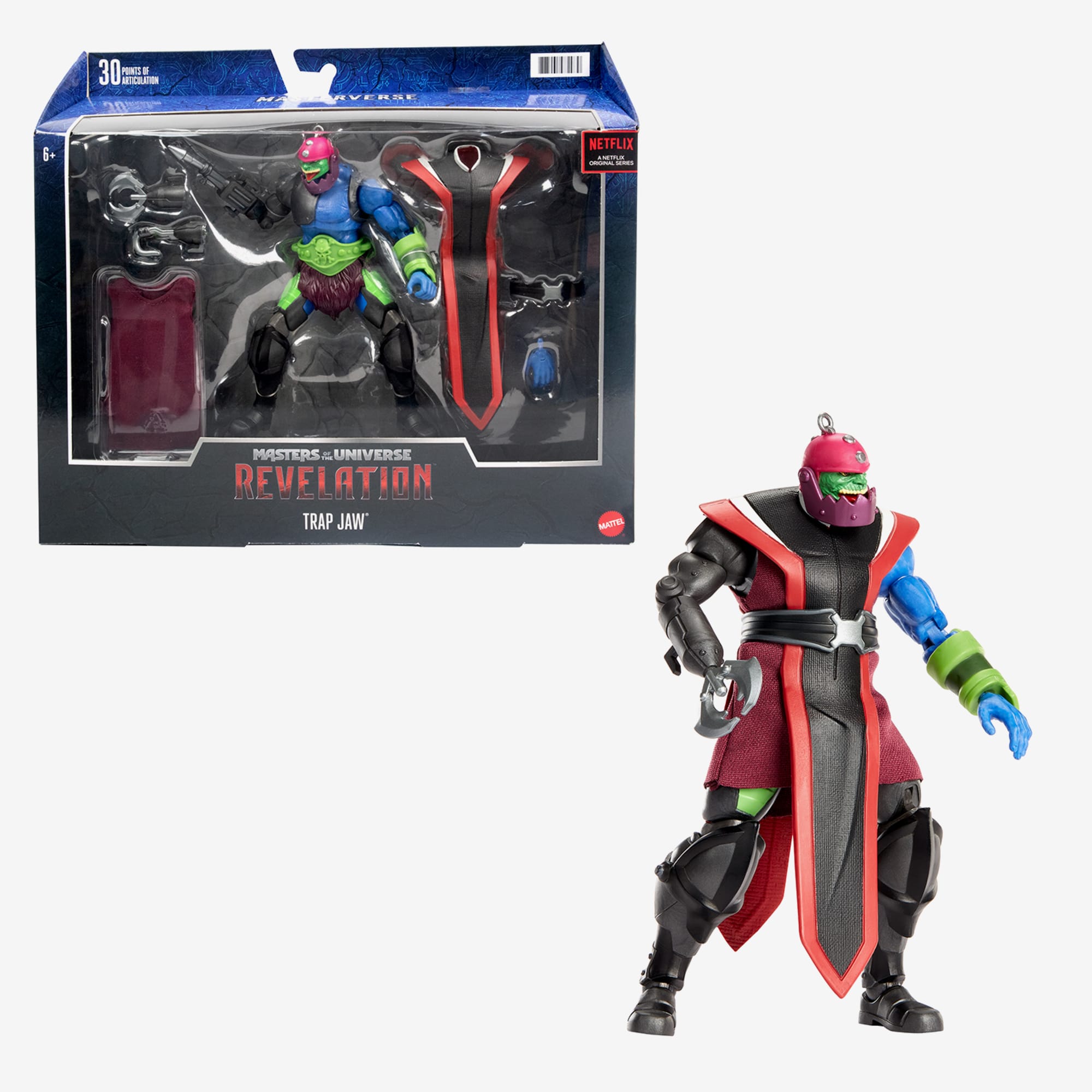 Masters of the Universe Origins - Tra Jaw super cattivo armato, action figure articolata alta 14+ cm, con armatura e accessori rimovibili inclusi, giocattolo per bambini, 6+ anni, HYD23 Masters of the Universe Origins - Tra Jaw super cattivo armato, action figure articolata alta 14+ cm, con armatura e accessori rimovibili inclusi, giocattolo per bambini, 6+ anni, HYD23