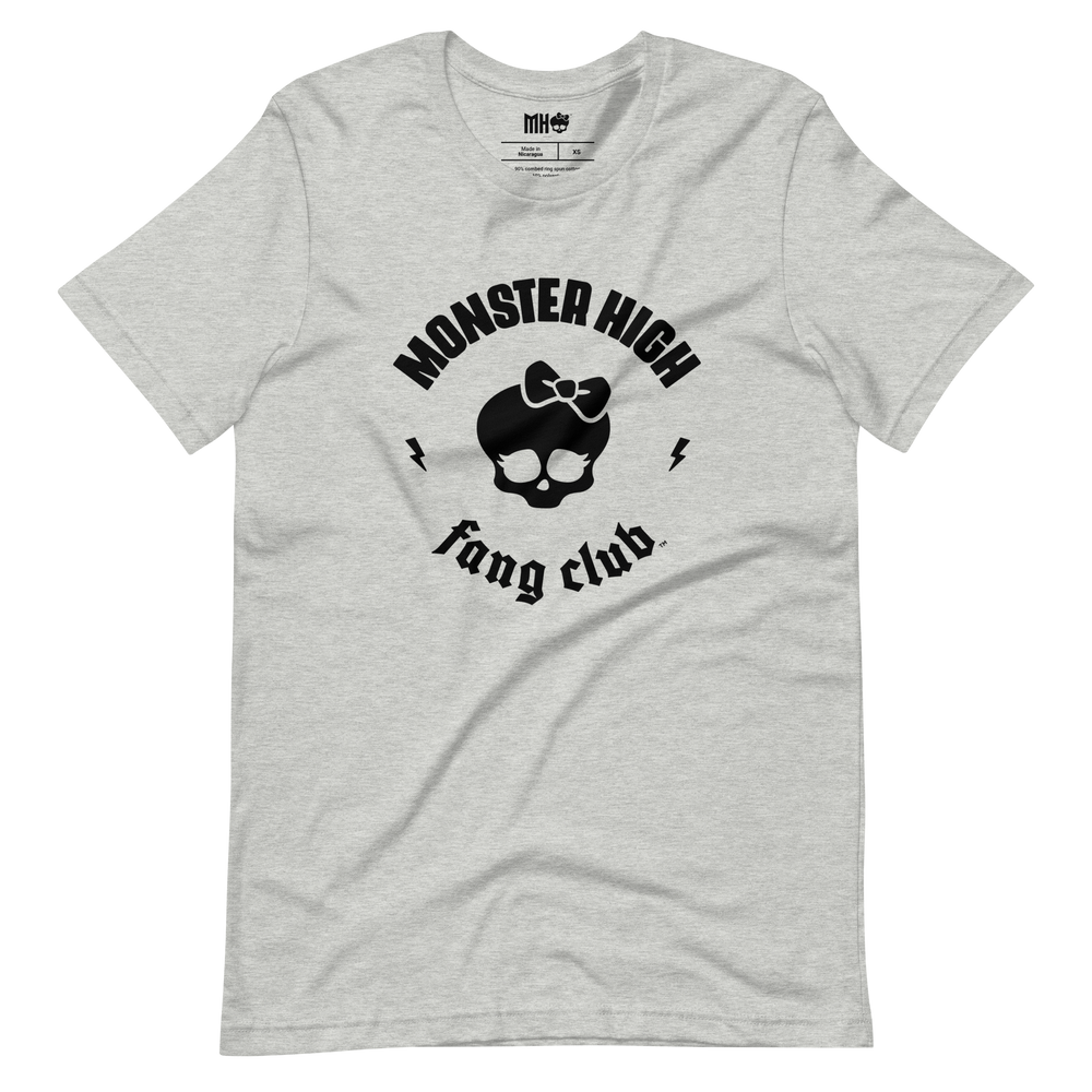 Monster High Fang Club Short Sleeve T-Shirt in Heather Grey