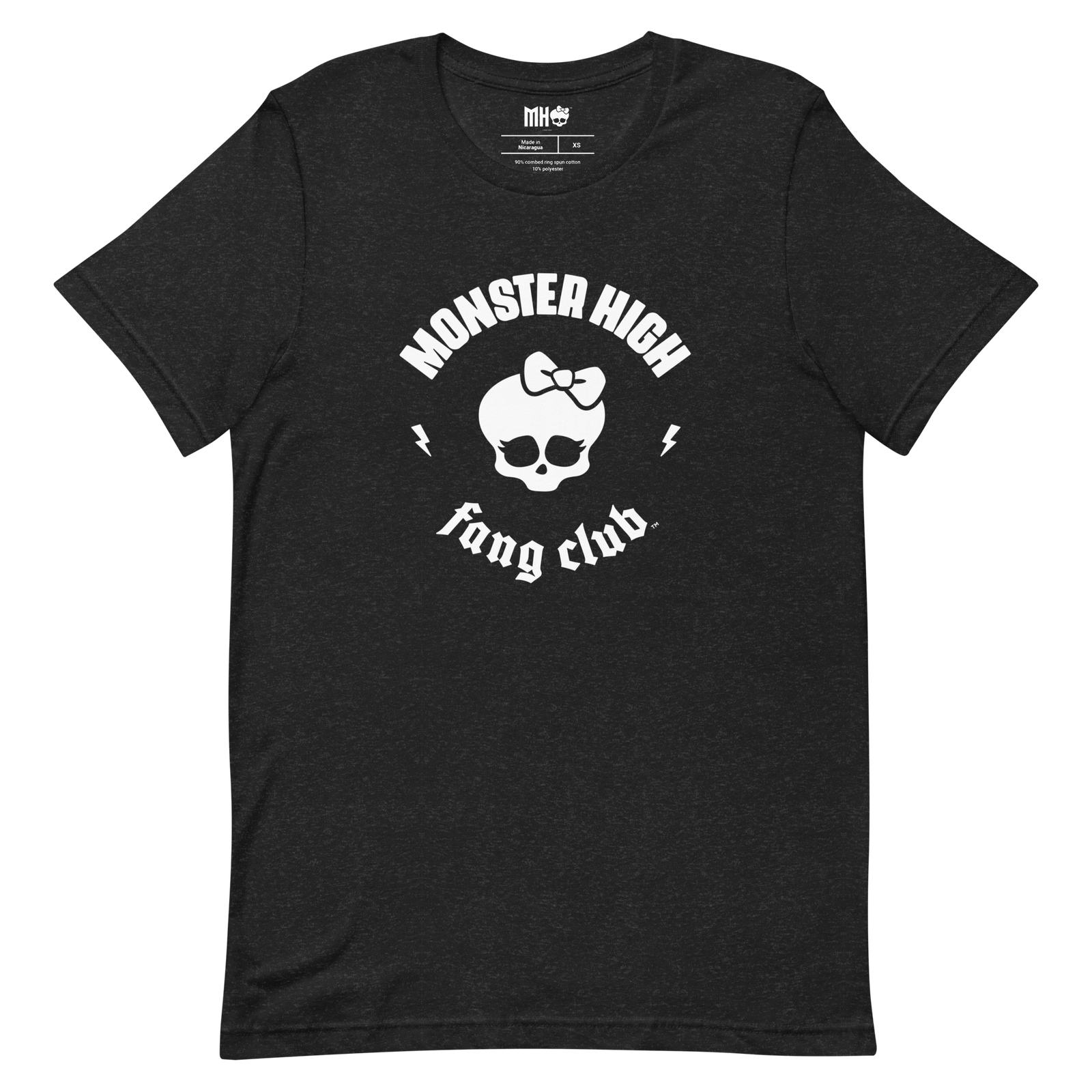 Monster High Fang Club Short Sleeve T-Shirt in Black Heather