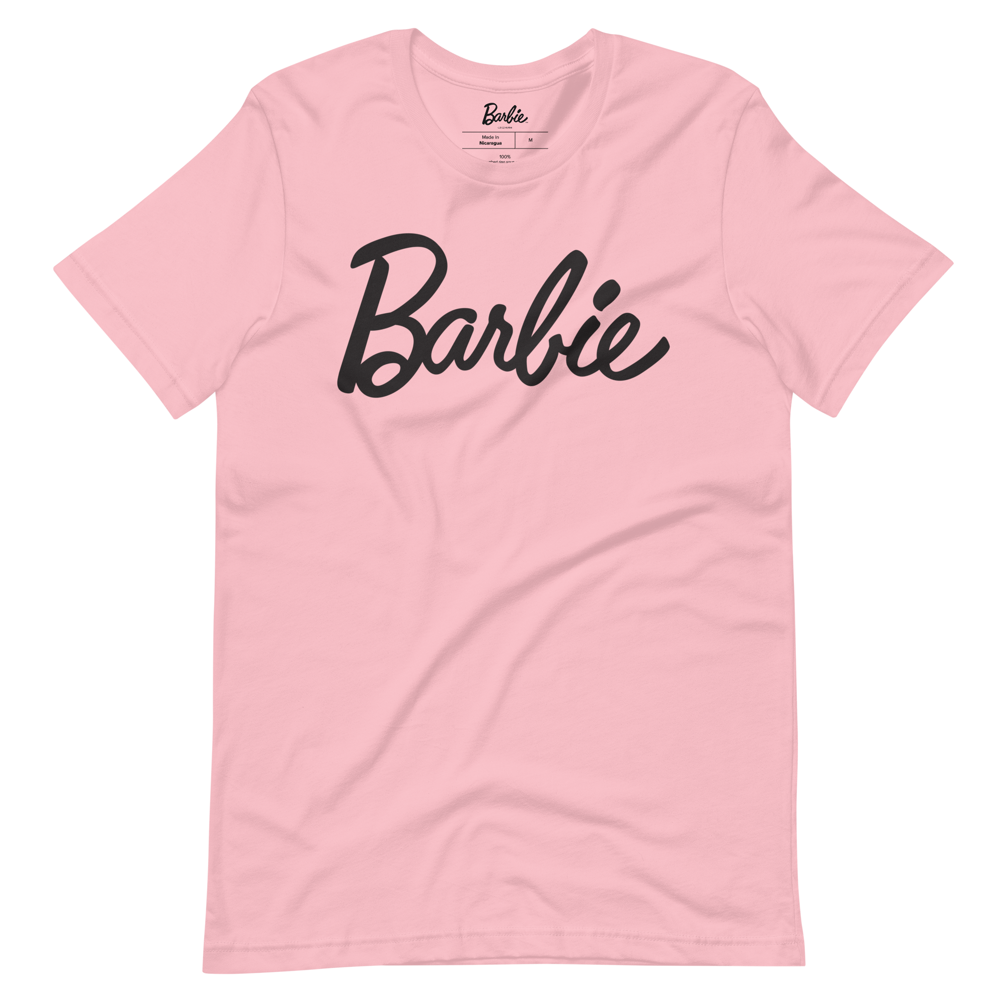 Barbie Script Logo Unisex Pink T-Shirt L