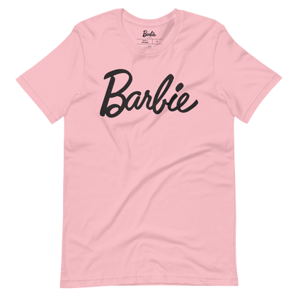 Barbie Script Logo Unisex Pink T-Shirt