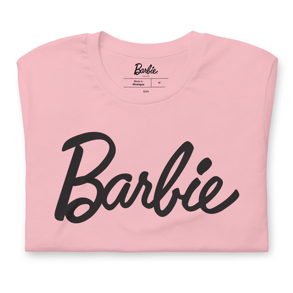 Barbie Script Logo Unisex Pink T-Shirt