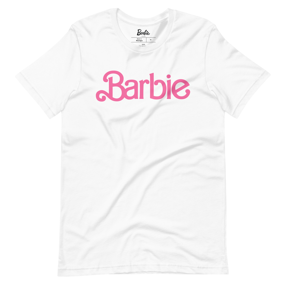 Barbie Classic Logo Unisex White T-Shirt