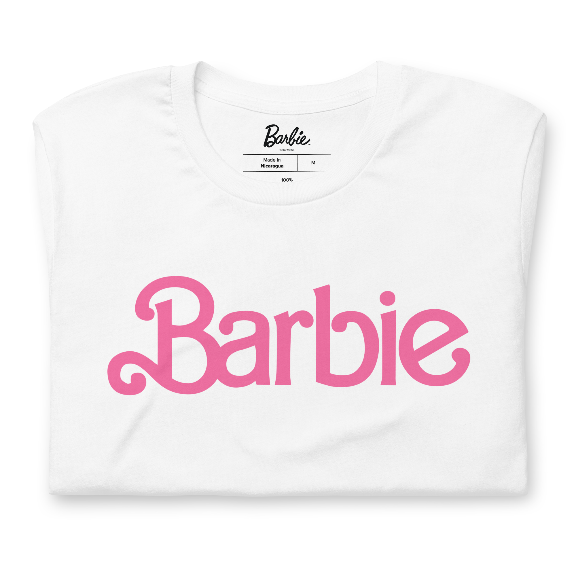 Barbie Classic Logo Unisex White T-Shirt – Mattel Creations