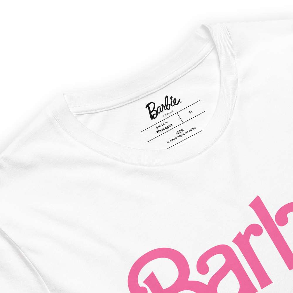 Barbie Classic Logo Unisex White T-Shirt