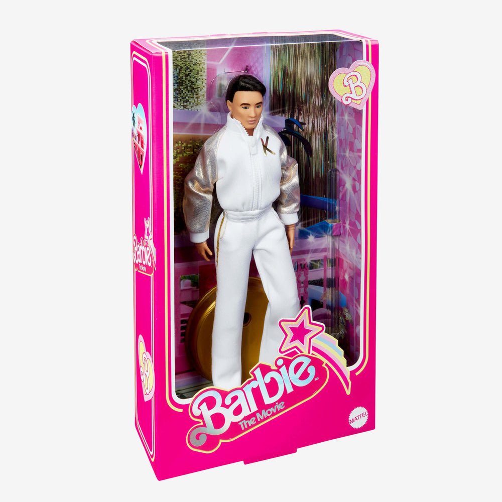 Ken Doll In White and Gold Tracksuit – Barbie The Movie – Mattel Creations