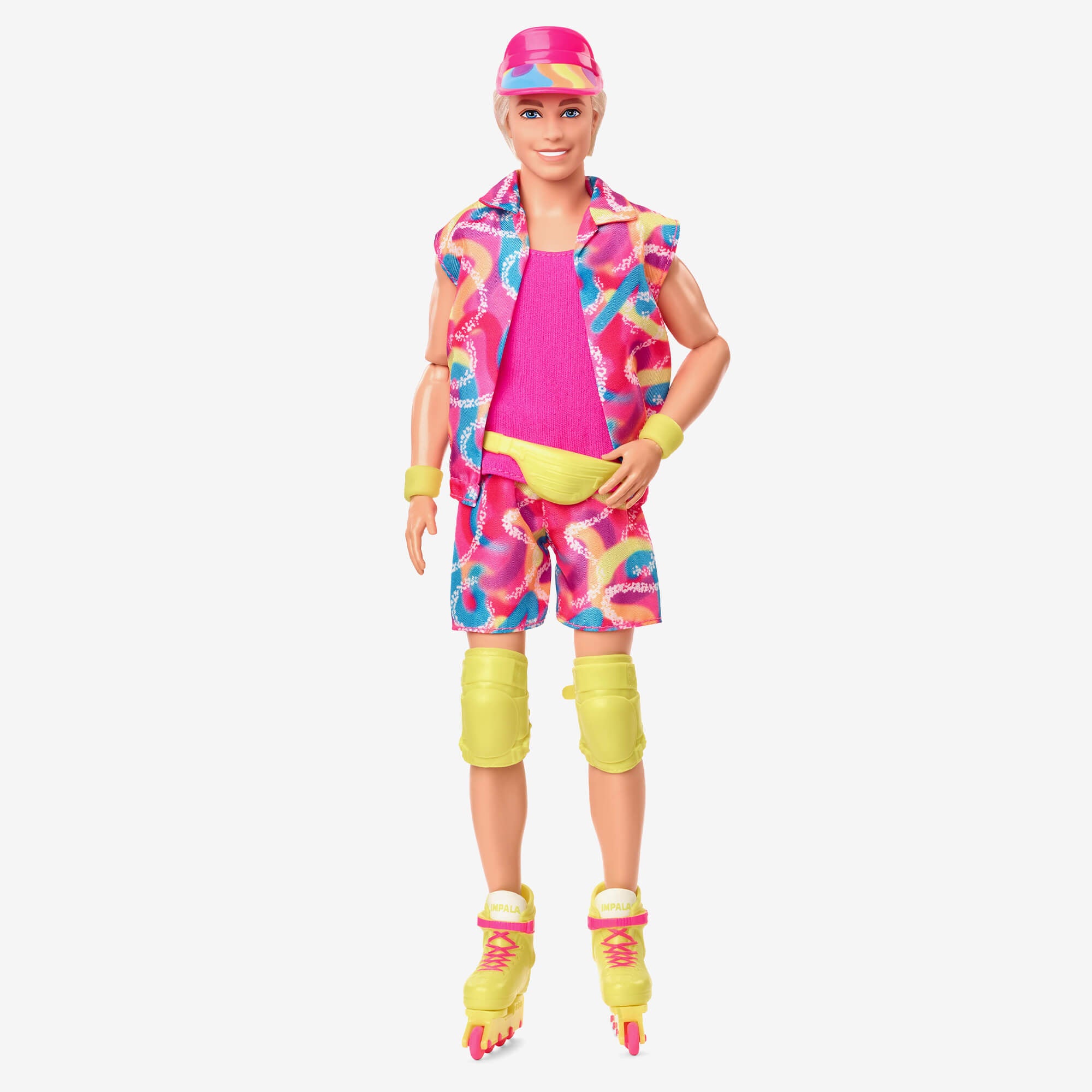Mens Roller Skating Ken Costume, Neon Rollerblading Doll Costume