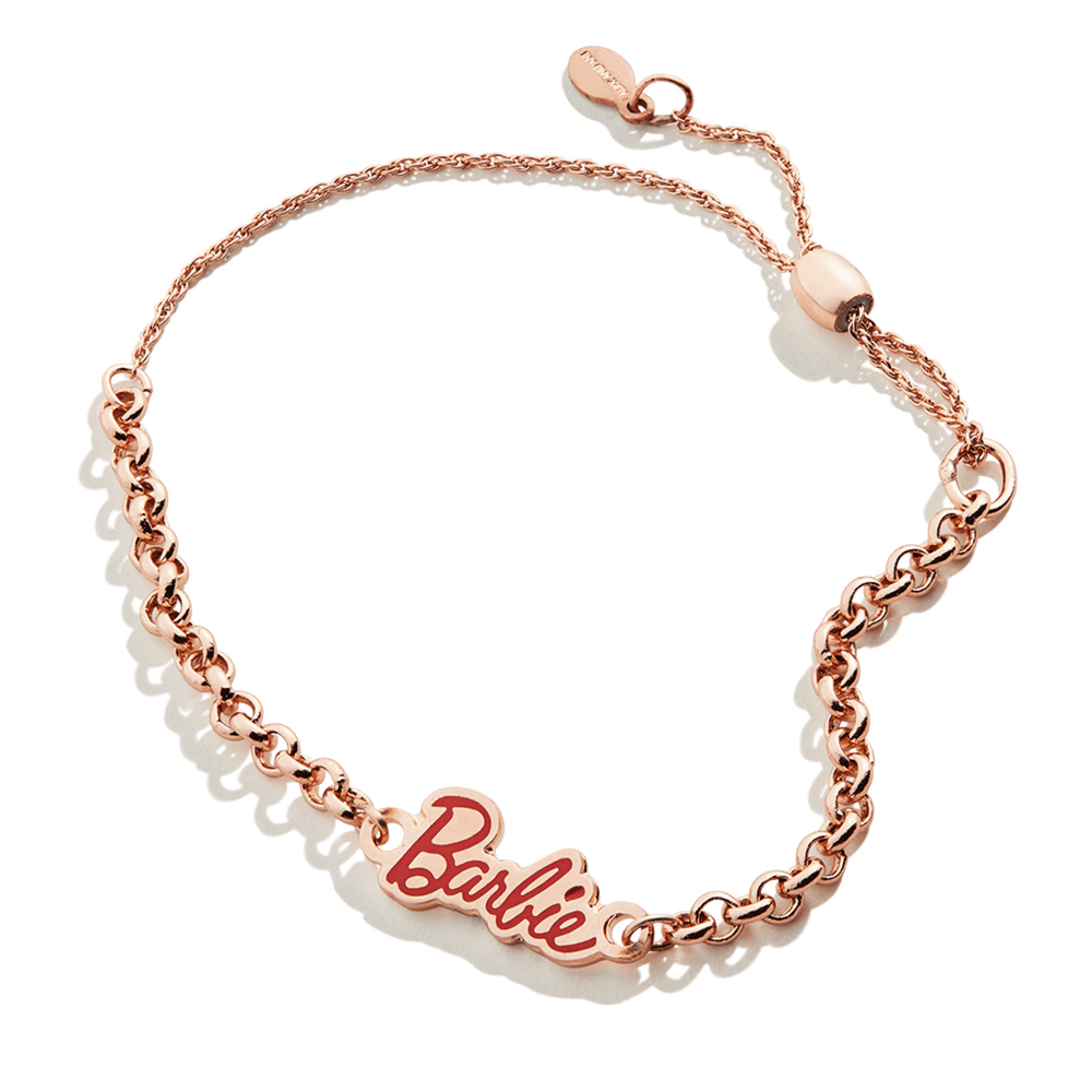 Alex and Ani Barbie Name Plate Pull Chain Bracelet