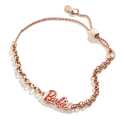 Alex and Ani Barbie Name Plate Pull Chain Bracelet