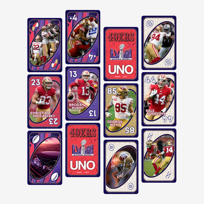 UNO LVIII Super Bowl Card Game San Francisco 49ers