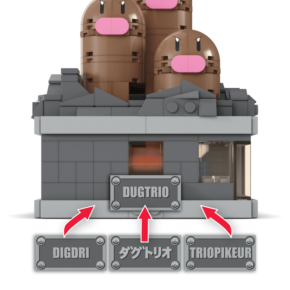 Pokémon Mini Motion Dugtrio Building Set by MEGA