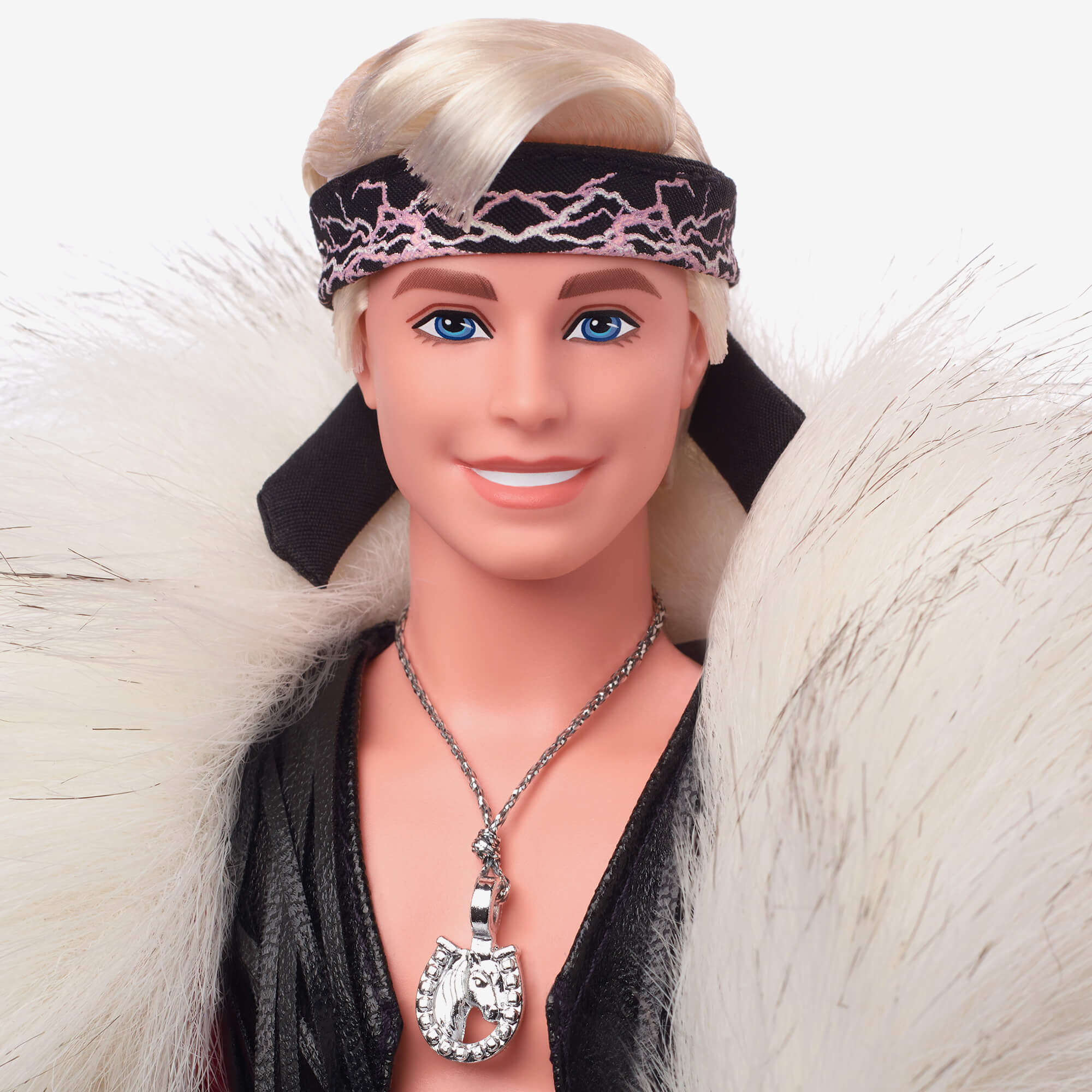 Ken Doll in Faux Fur Coat and Black Fringe Vest – Barbie The Movie – Mattel  Creations