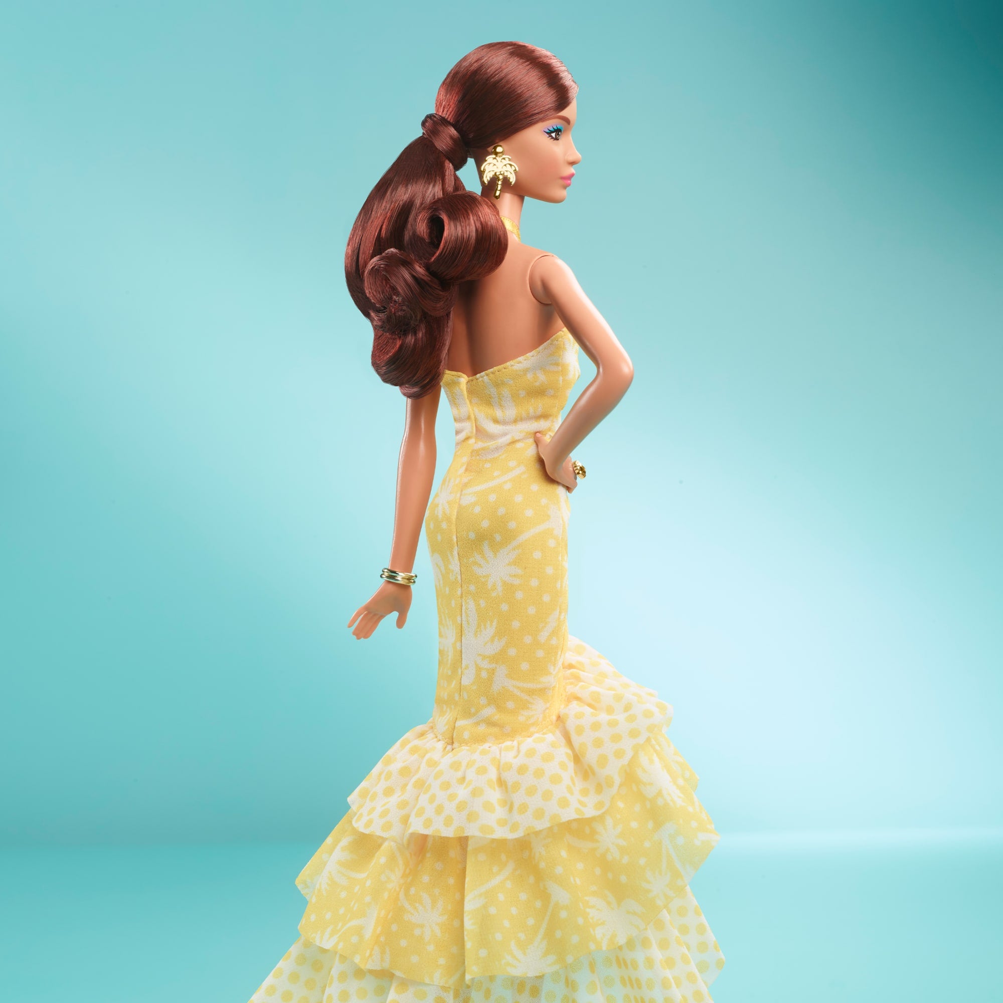 Barbie 2023 Holiday Barbie Doll, Golden Gown And Black Hair | MYER