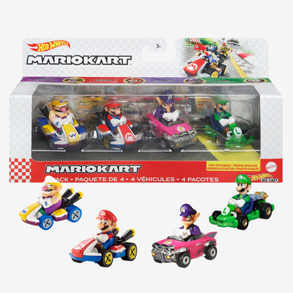 Hot Wheels Mario Kart Vehicles 4-Pack